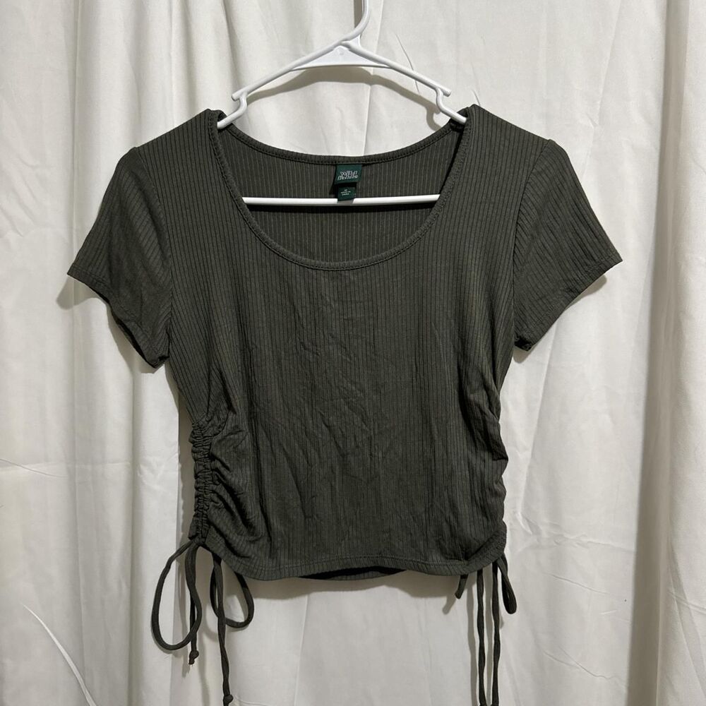 Wild-fable Women's Green Crop-top
